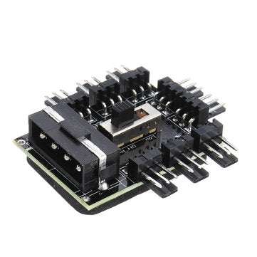 1 to 8 3Pin Fan Hub PWM Molex Splitter PC Mining Cable 12V 4P Power Supply Cooler Cooling Speed Cont
