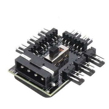 1 to 8 3Pin Fan Hub PWM Molex Splitter PC Mining Cable 12V 4P Power Supply Cooler Cooling Speed Cont