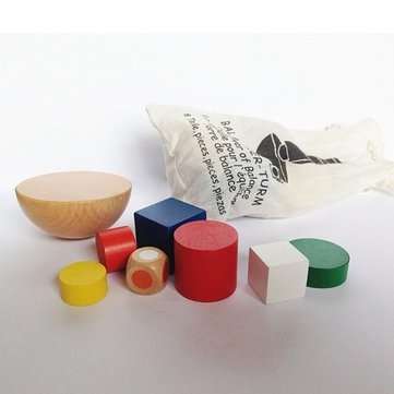 1 Bag Puzzles Wooden Geometric Balance Game Fun Toys Jigsaw Puzzle Toy for Children Educational Lear