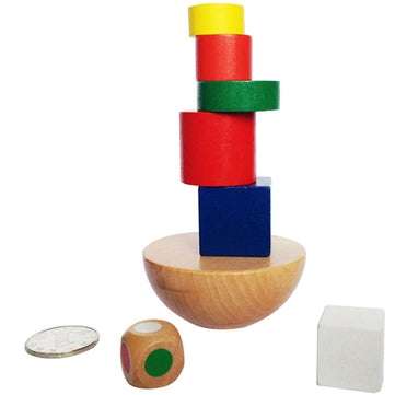 1 Bag Puzzles Wooden Geometric Balance Game Fun Toys Jigsaw Puzzle Toy for Children Educational Lear