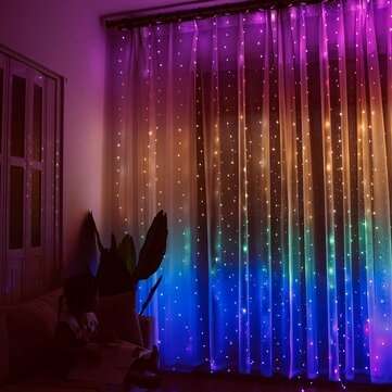 10/20m LED Curtain Lights Multicolor Window Curtain L... (LENGTH: 20M | LIGHT COLOR: COLOURFULLIGHT)