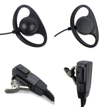 1 Pin FBI Earhook Earpiece D Type Headset PTT for Motorola Talkabout Portable Radio TLKR T4 T60 T80