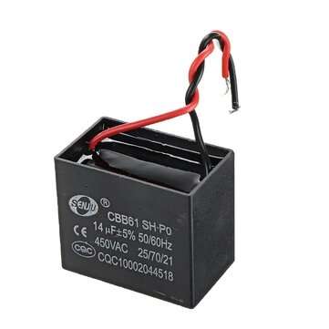 CBB61 3Pcs 14UF Starting Capacitance 450V AC Fan Capacitor CBB Motor Run Capacitor