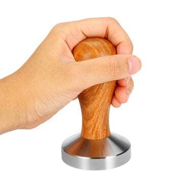 Coffee Tampers Wooden Thread Bottom Press for Espresso Maker Grinder Tool 58MM