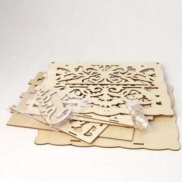 DIY Rustic Wooden Wedding Card Box Wedding Advice Box with Lock Wedding Party Favor