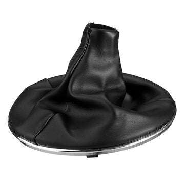 Black Gear Stick Shift Knob Gaiter Boot Cover Plastic Frame For Fiat 500c 2007-2015