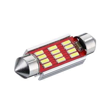 Audew 6PCS 42mm C5W 4014 SMD LED Festoon Dome Lights Licence Plate Bulbs 12V 2.7W 4882K White Kit