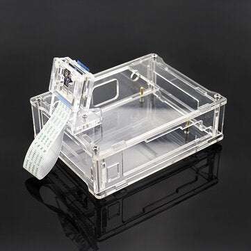 Caturda C2150 Acrylic Protective Case + Camera Bracket Enclosure Kit for Jetson Nano