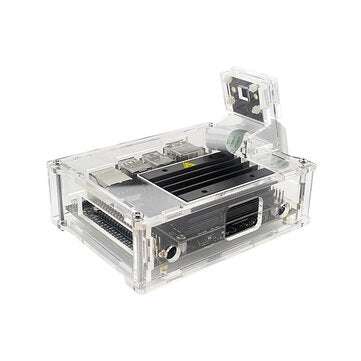 Caturda C2150 Acrylic Protective Case + Camera Bracket Enclosure Kit for Jetson Nano
