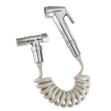 ABS Portable Handheld Bidet Sprayer Set for Toilet Retractable Spring Hose Adapter Free Mounting Bra