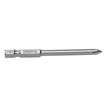 BROPPE 10Pcs 75mm S2 Alloy Steel Magnetic Cross Head Screwdriver Bits 1/4 Inch Hex Shank