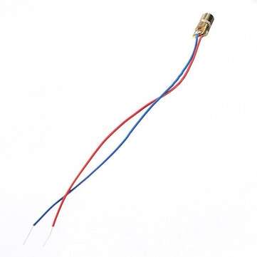 10 pcs DC 5V 5mW 650nm 6mm Laser Dot Diode Module Red Copper Head Tube