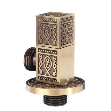 Antique Brass Triangle Valve Bathroom Accessory G1/2 Brass Angle Stop Valves Filling Valves Square T