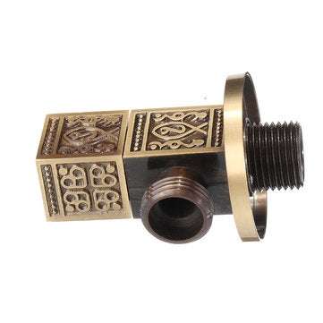 Antique Brass Triangle Valve Bathroom Accessory G1/2 Brass Angle Stop Valves Filling Valves Square T