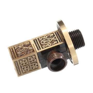 Antique Brass Triangle Valve Bathroom Accessory G1/2 Brass Angle Stop Valves Filling Valves Square T