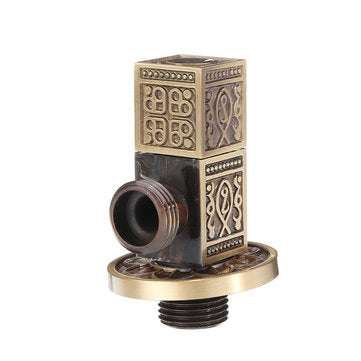 Antique Brass Triangle Valve Bathroom Accessory G1/2 Brass Angle Stop Valves Filling Valves Square T