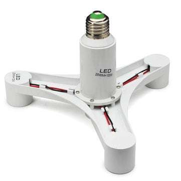 1 to 4 E27 Chandelier Lamp Holder Socket Adapter Base 4 in 1 E27 LED Splitter Converter