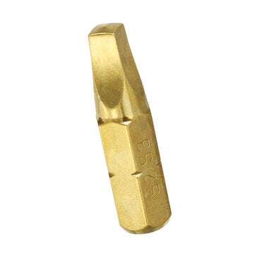 Broppe 3pcs 25mm S1-S3 Square Shaped Screwdriver Bits 1/4 Inch Hex Shank Electroplating Bronze