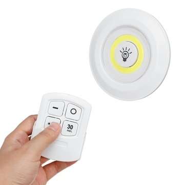 1/3/6pcs LED Wireless Stick On  LED Tap Light Bright Remote Battery C... (QUANTITY: 3PCSLAMPSREMOTE)