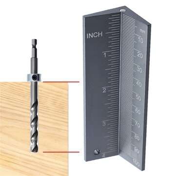 Aluminum Alloy Drill Bit Limit Ring Locator Metric And Inch Double Scale Saw Blade Height Measuring