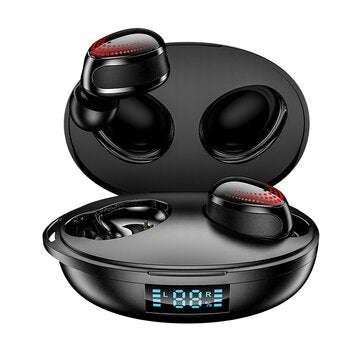 Bakeey K1 TWS bluetooth V5.0 Wireless Headset Touch Control Dual Digital Display I... (COLOR: BLACK)