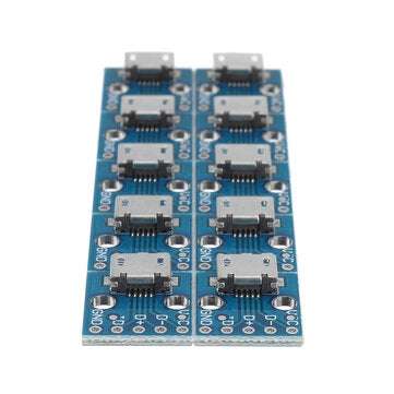 10 pcs MicroUSB to dip Interface Socket 5V Power Conversion Board Mobile Phone Charger to Power Modu