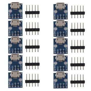 10 pcs MicroUSB to dip Interface Socket 5V Power Conversion Board Mobile Phone Charger to Power Modu