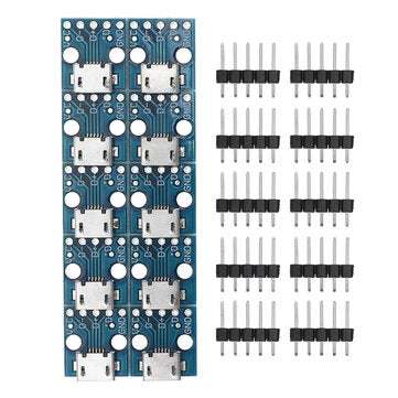 10 pcs MicroUSB to dip Interface Socket 5V Power Conversion Board Mobile Phone Charger to Power Modu