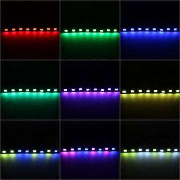 8pcs RGB LED ROCK Light Under Glow Voice Controller Muti-Channel Off-road Car