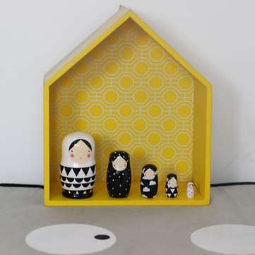 5pcs-Set Russian Nesting Dolls Wooden Stacking Toys Handmade Painted Figurines Home Decor for Girl B
