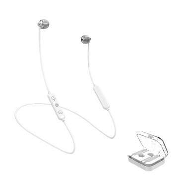 [bluetooth 5.0] Mini Sport Magnetic Wireless Headset Hifi Stereo Sound Wired Cont... (COLOR.: WHITE)