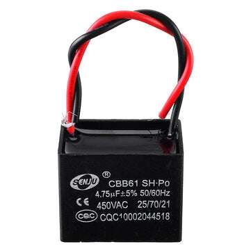 CBB61 4.75UF Starting Capacitance 450V AC Fan Capacitor CBB Motor Run Capacitor