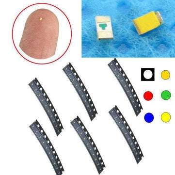 10 pcs 0402 Colorful SMD SMT LED Light Lamp Beads For Strip Lights 3.0-3.2V (COLOR.: GREEN)