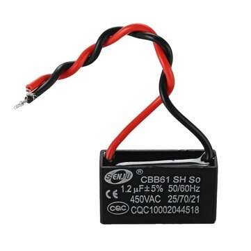 CBB61 3Pcs 1.2UF Starting Capacitance 450V AC Fan Capacitor CBB Motor Run Capacitor