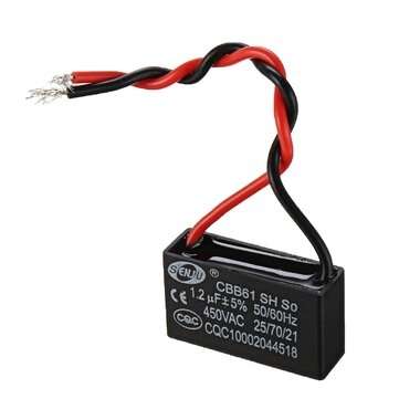 CBB61 3Pcs 1.2UF Starting Capacitance 450V AC Fan Capacitor CBB Motor Run Capacitor