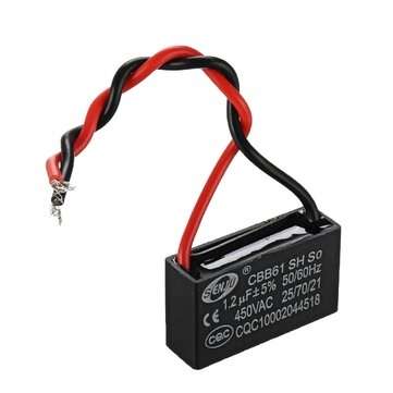 CBB61 3Pcs 1.2UF Starting Capacitance 450V AC Fan Capacitor CBB Motor Run Capacitor