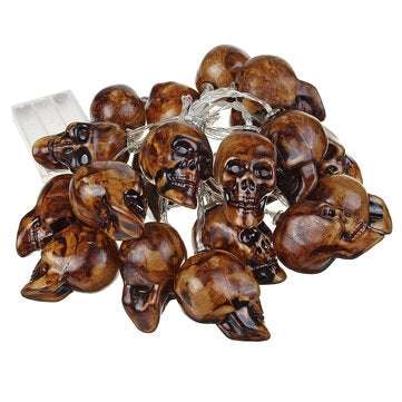 1.5M/3M 10/20LED Halloween Skull LED String Fairy Light Ornamen... (LENGTH: 1.5M | TYPE: ABEACH5PCS)