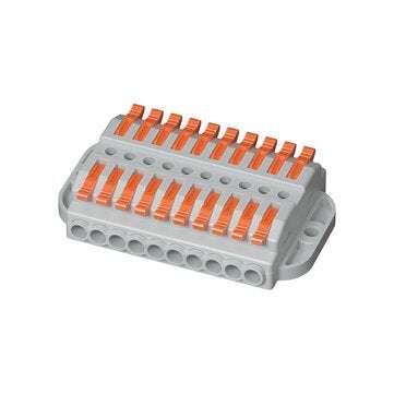 600V 32A Wire Connector 10 In 10 Out Wire Splitter Terminal Block Compact Wiring Cable Connector Pus