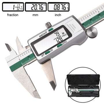 DANIU Digital Stainless Steel Caliper 150mm 6 Inches Inch/Metric/Fractions Conversion 0.01mm Resolut