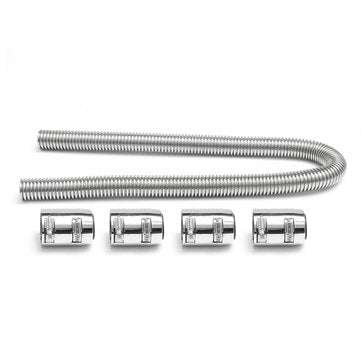 Car Off Road 48 Inch Silver Stainless Steel Radiator Coolant Water Hose & Cover Kit