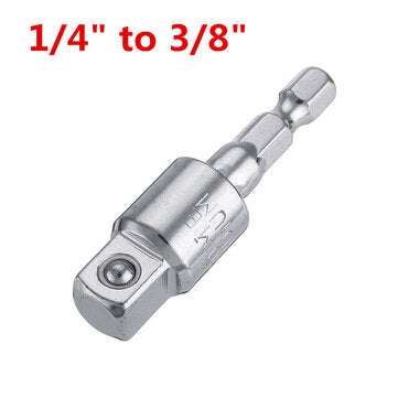 1/4 Inch Shank Socket Adapter Nut Driver Socket Impact Hex Shank Extension Drill Sha... (SIZE: 3/8")