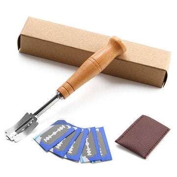 1 Set  Bread Cutter Bread Lame French Toas Cutters Kitchen Gadgets Wooden Handle Baking Accessories