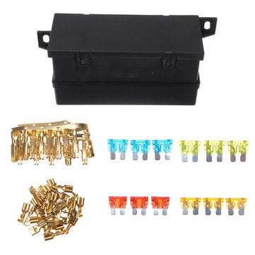 Auto Waterproof Car Part 6-way Relays  Box 12 Blade Fuse