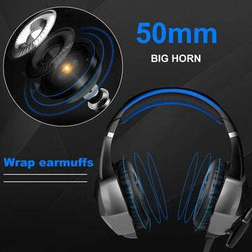Bakeey A6 7.1 Surrounding Hifi Sound Gaming Headset LED Headphones with Microphone for Computer Phon