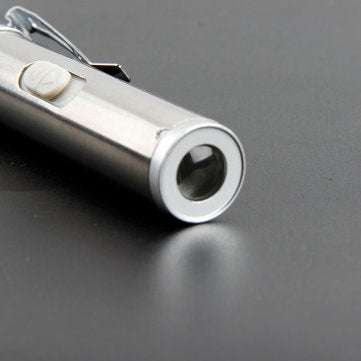 Anti Blue Light Lens Detection LED lamp USB Charging Stainless Steel Anti Counterfeiting Flashlight