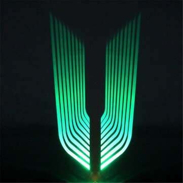 CNSUNNYLIGHT Car/Motorcycle LED Decoration Lights Emergency Signal Wings Lamp Pro... (COLOR.: GREEN)