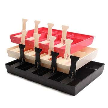 Cash Coin Register Insert Tray Replacement Money Drawer Storage Black/White/Pink (COLOR.: BLACK)