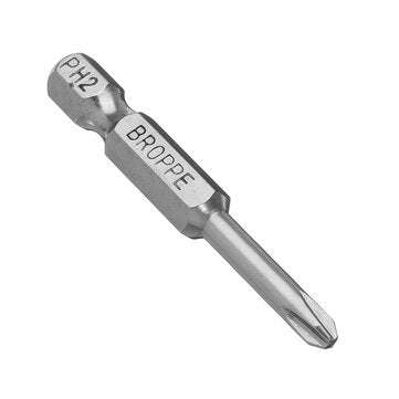 BROPPE 12Pcs 50mm S2 Alloy Steel Magnetic Cross Head Screwdriver Bits 1/4 Inch Hex Shank