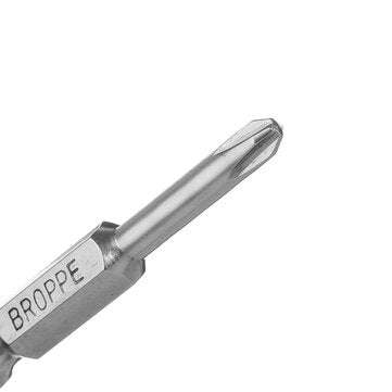BROPPE 12Pcs 50mm S2 Alloy Steel Magnetic Cross Head Screwdriver Bits 1/4 Inch Hex Shank