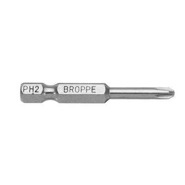 BROPPE 12Pcs 50mm S2 Alloy Steel Magnetic Cross Head Screwdriver Bits 1/4 Inch Hex Shank